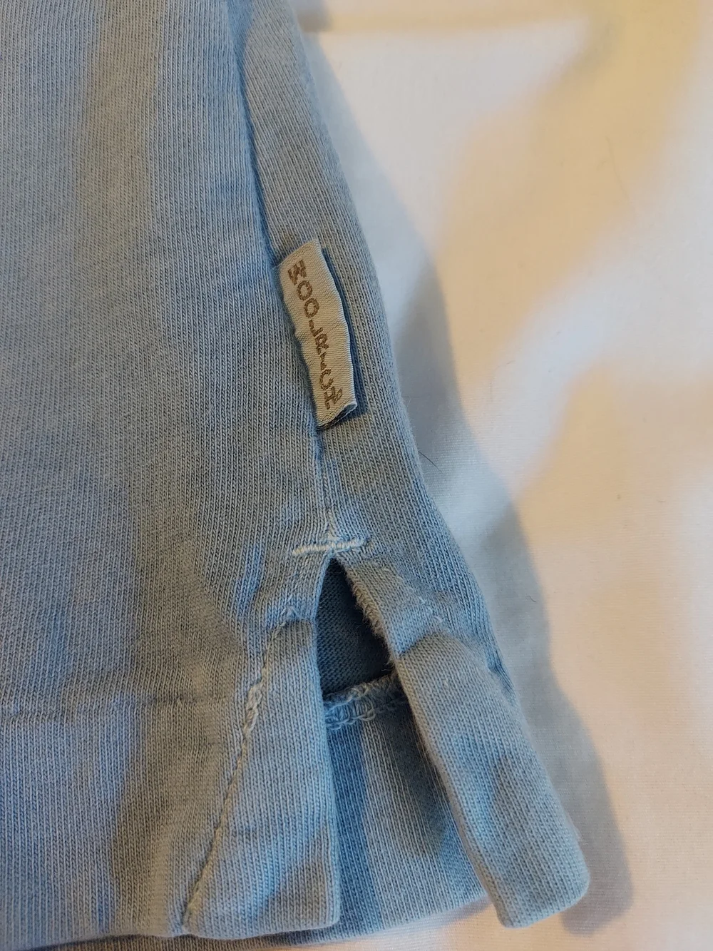 Woolrich Womens Light Blue Cotton Split Notch Neck Short Sleeve T-Shirt XL